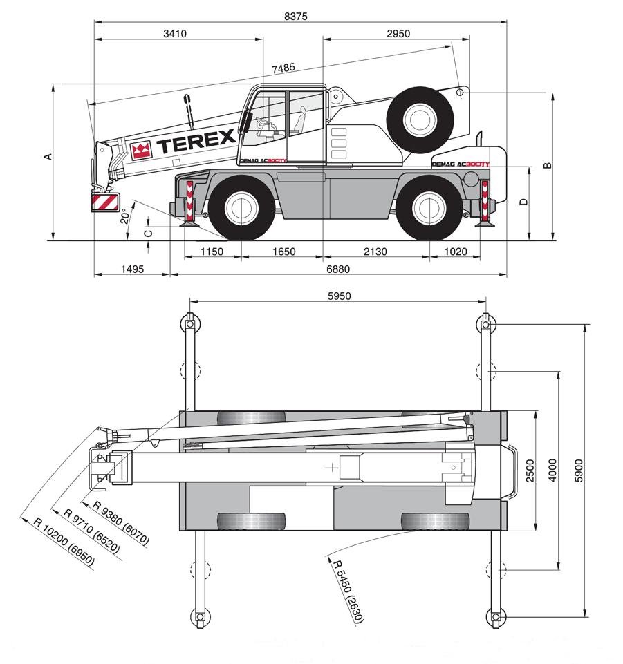 Demag AC30 City Dimensions and specs