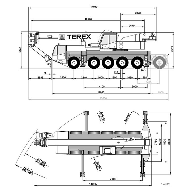 Demag AC100 dimensions