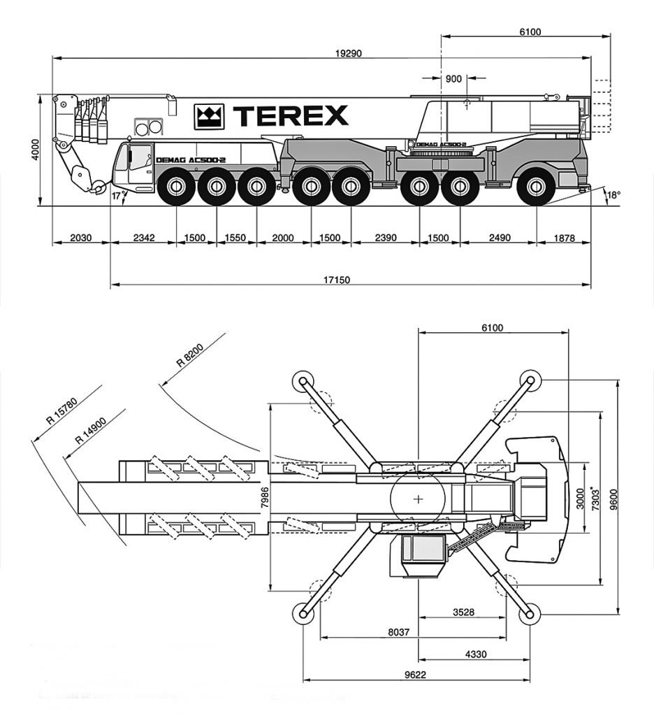 Demag AC500-2 dimensions